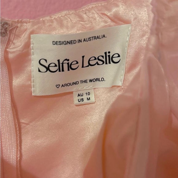 Selfie Leslie - I’ve Got Sunshine Puff Sleeve Mini Dress Blush - Picture 6 of 7